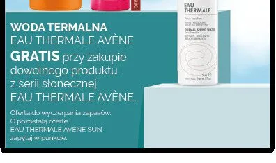 Woda termalna EAU THERMALE AVÈNE promocja w Ziko Dermo