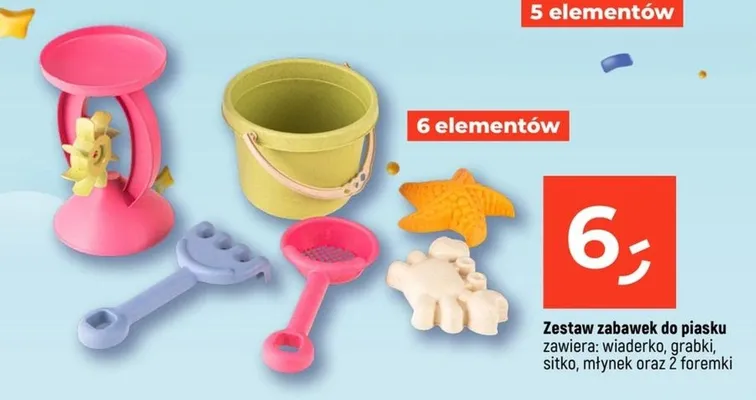 Zestaw zabawek do piasku promocja w Dealz