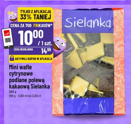 Mini wafle cytrynowe podlane polewą kakaową promocja w POLOmarket
