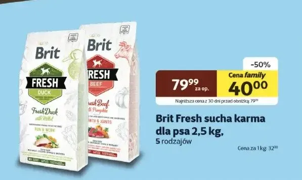 Sucha karma dla psa Brit Fresh promocja