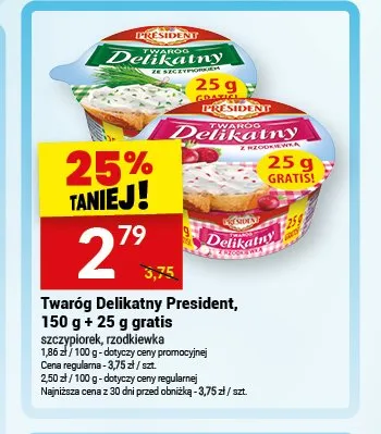 Twaróg Delikatny President rzodkiewka promocja w Twój Market