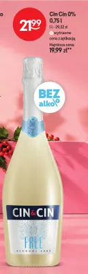 Wino bezalkoholowe Cin promocja w Żabka