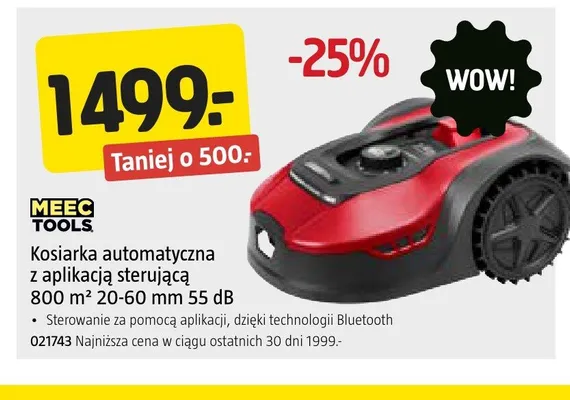 Kosiarka automatyczna Meec Tools promocja w Jula