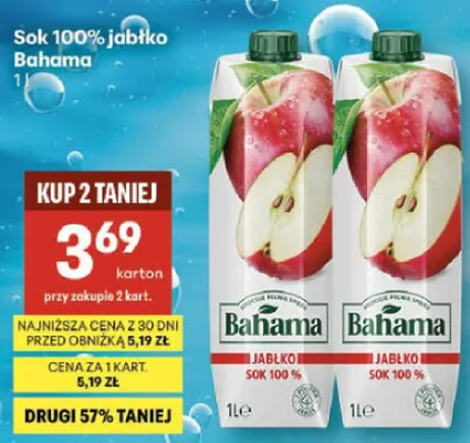Sok 100% jabłko promocja w Delikatesy Centrum