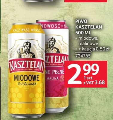 Piwo Kasztelan Miodowe promocja w Selgros