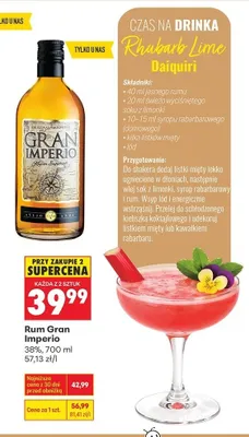 Rum Gran Imperio promocja w Biedronka