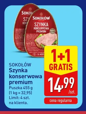 Szynka konserwowa premium Sokołów promocja w Aldi