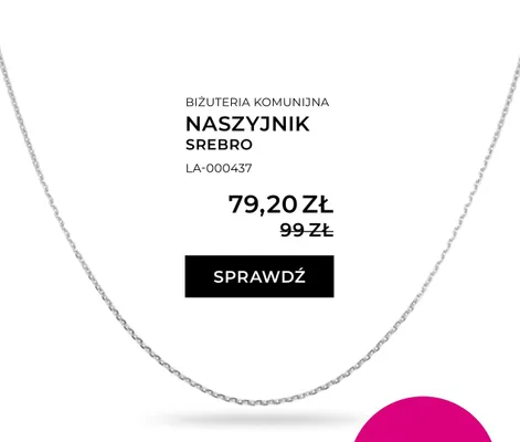 Naszyjnik srebrny promocja w Briju