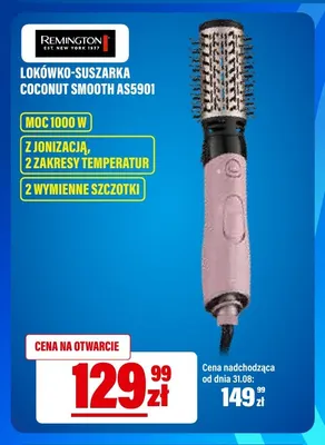 Lokówko-suszarka Remington Coconut Smooth AS5901 promocja w RTV EURO AGD