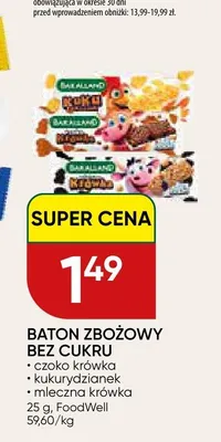 Baton zbożowy bez cukru mleczna krówka promocja w Chata Polska