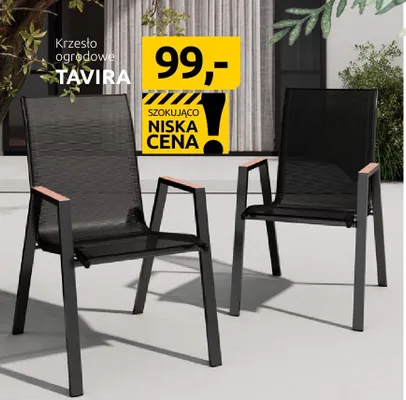 Krzesło ogrodowe Tavira promocja w Black Red White