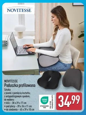 Poduszka profilowana klin Novitesse 38x29x17 cm promocja w Aldi