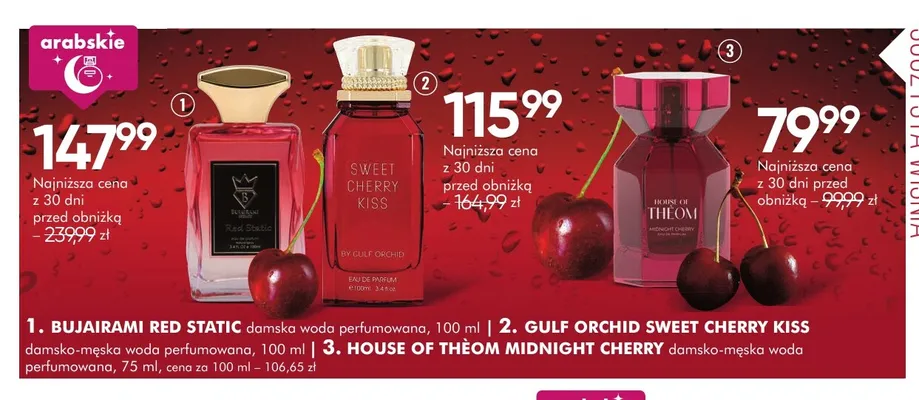 Woda perfumowana damsko-męska House Of Théom Midnight Cherry promocja w Super-Pharm