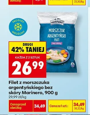 Filet z morszczuka argentyńskiego bez skóry Marinero promocja w Biedronka