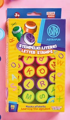 Stempelki zapachowe alfabet Astrafun promocja w Biedronka