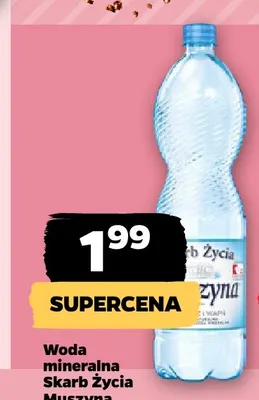 Woda mineralna gazowana Skarb Życia Muszyna lekko promocja w Netto
