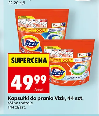 Kapsułki do prania Vizir promocja w Biedronka