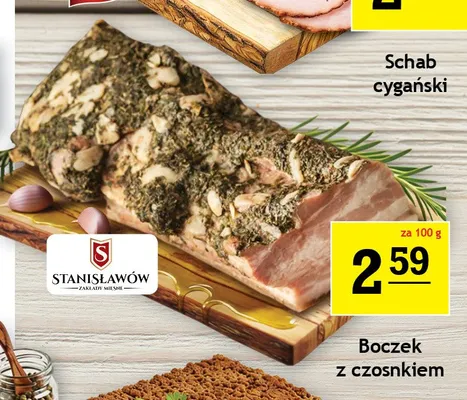 Boczek z czosnkiem Stanisławów promocja w Gram Market