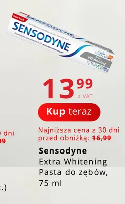 Pasta do zębów Sensodyne Extra Whitening promocja w Poczta Polska