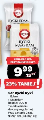 Ser Rycki Ryki Edam, Edamski, kostka promocja w Netto