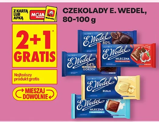 Czekolady 80-100 g 2+1 GRATIS promocja w Biedronka