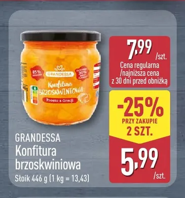 Konfitura brzoskwiniowa Łowicz promocja w Aldi
