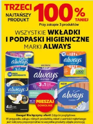 Wkładki i podpaski higieniczne promocja w Kaufland