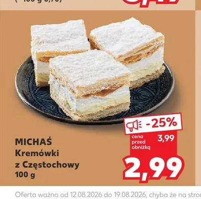 Kremówki z Częstochowy Michaś promocja w Kaufland