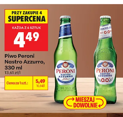 Piwo Peroni Nastro Azzurro promocja w Biedronka