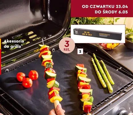 Zestaw 3 mat do grilla, 40x33cm Biedronka promocja w Biedronka