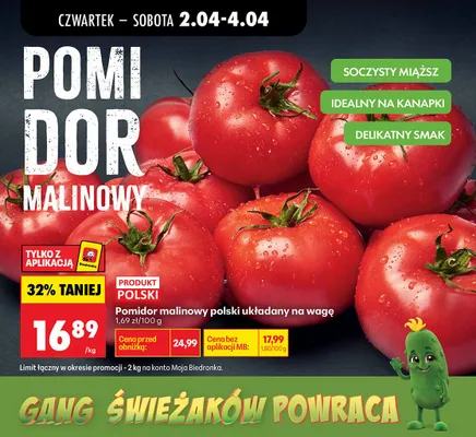 Pomidor malinowy promocja w Biedronka
