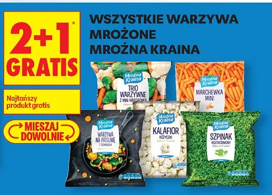 Warzywa mrożone trio warzywne z masłem promocja w Biedronka