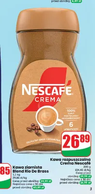 Kawa rozpuszczalna Crema Nescafé promocja w Dino
