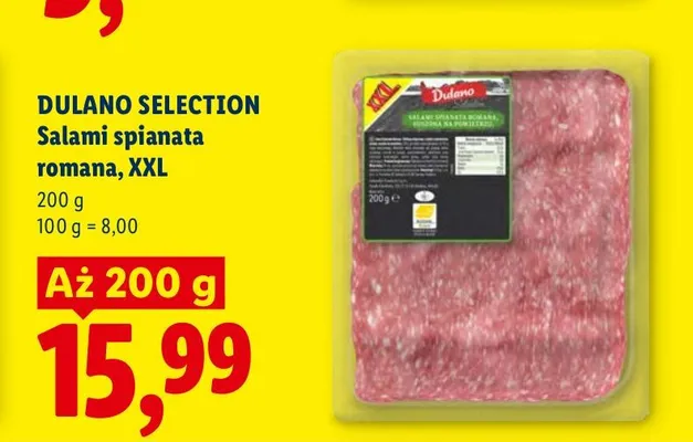 Salami spianata romana Dulano Selection XXL promocja w Lidl