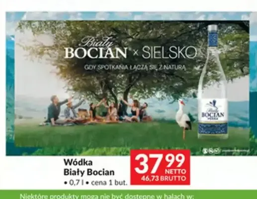 Wódka Biały Bocian promocja w Makro