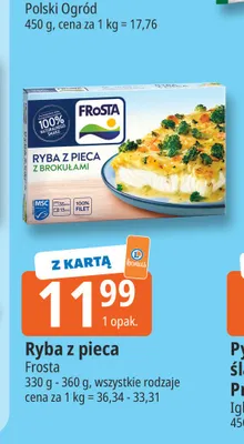 Ryba z pieca z brokułami Frosta promocja w Leclerc