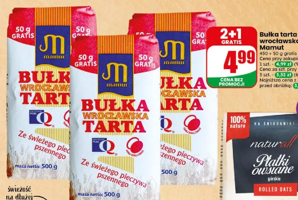 Bułka tarta wrocławska Mamut promocja w Dino