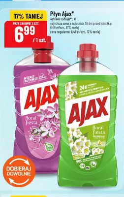 Płyn uniwersalny Ajax Floral Fiesta fioletowy promocja w POLOmarket