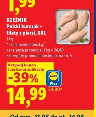 Polski kurczak - filety z piersi XXL Rzeźnik promocja w Lidl