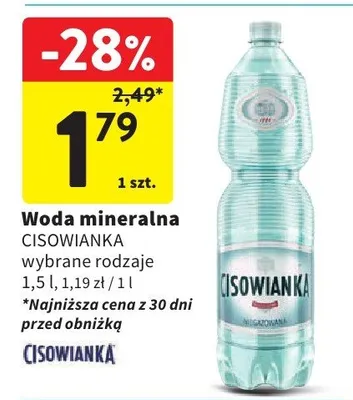 Woda mineralna promocja w Intermarche
