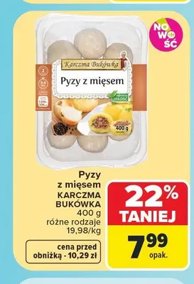 Pyzy z mięsem Karczma Bukówka promocja w Carrefour Market