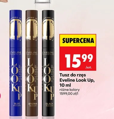 Tusz do rzęs Eveline Look Up Black promocja w Biedronka