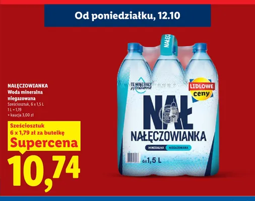 Woda mineralna niegazowana Nałęczowianka 6-pak promocja w Lidl