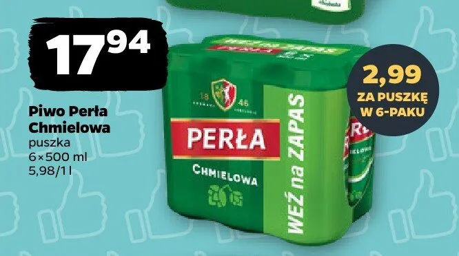 Piwo Perła Chmielowa 6-pak promocja w Netto