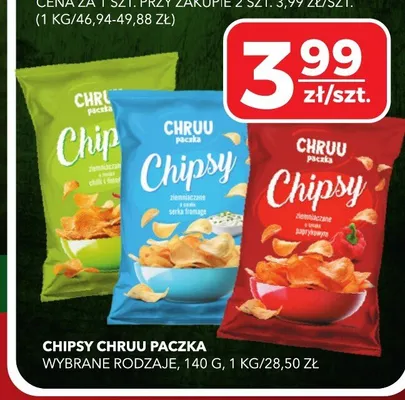 Chipsy Chruu Paczka o smaku paprykowym promocja w Top Market