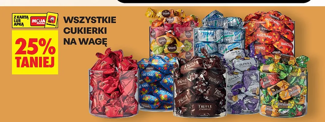 Cukierki na wagę wszystkie promocja w Biedronka
