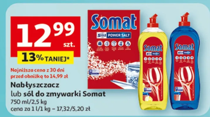 Nabłyszczacz lub sól do zmywarki promocja w Auchan