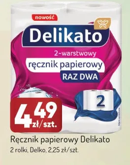 Ręcznik papierowy Delikato Raz Dwa 2-warstwowy promocja w Avita