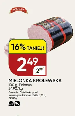 Mielonka królewska Polonus promocja w Chata Polska