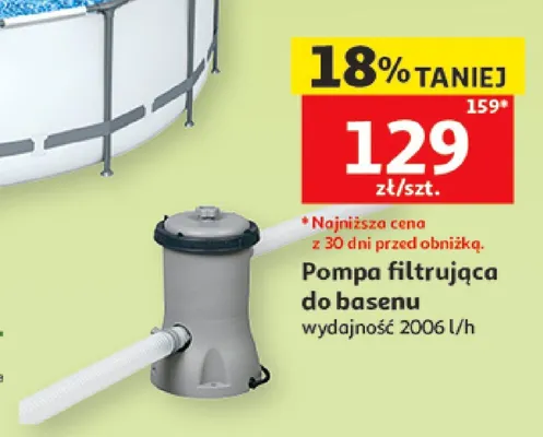 Pompa filtrująca do basenu promocja w Auchan